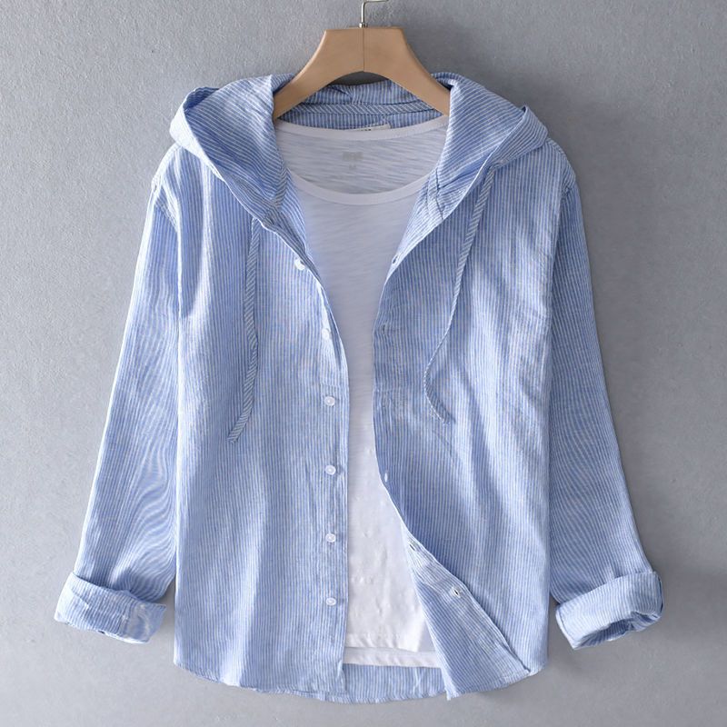Lniana bluza z kapturem Nova