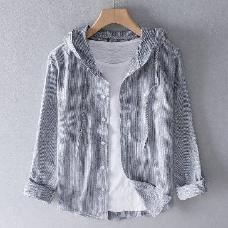 Lniana bluza z kapturem Nova