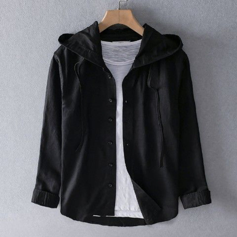 Lniana bluza z kapturem Nova