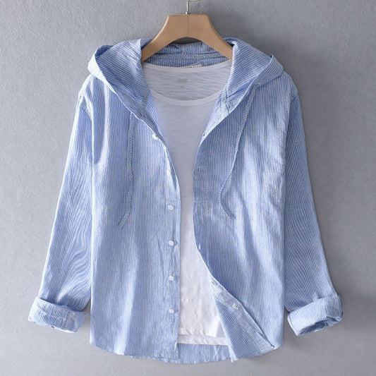 Lniana bluza z kapturem Nova