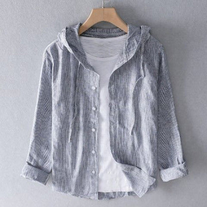 Lniana bluza z kapturem Nova